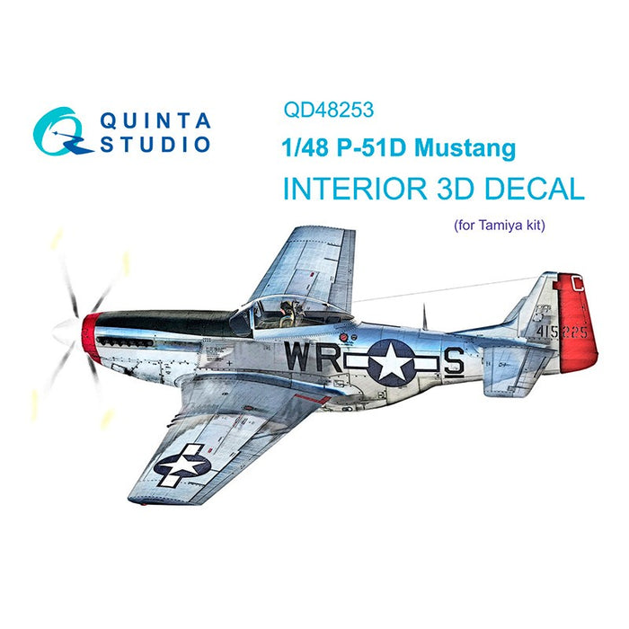 Quinta Studio QD48253 - 1/48 P-51D 3D Coloured Interior  (Tamiya)