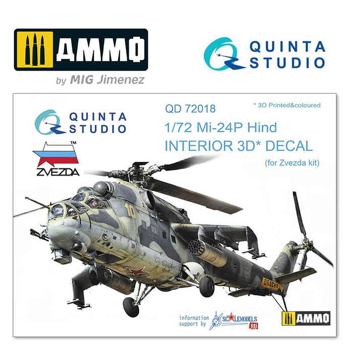 Quinta Studio QD72018 - 1/72 Mi-24P 3D Coloured Interior   (for Zvezda kit)