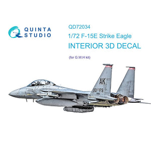 Quinta Studio QD72034 - 1/72 F-15E 3D Coloured Interior  (GWH)