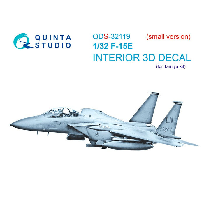 Quinta Studio QDS-32119 - 1/32 F-15E 3D Coloured Interior  (Tamiya) (small version)