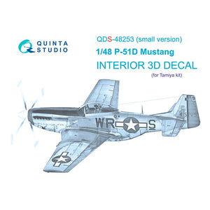Quinta Studio QDS-48253 - 1/48 P-51D 3D-Coloured Interior (small version)  (for Tamiya)