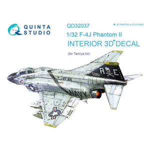 Quinta Studio QD32037 - 1/32 F-4J 3D-Printed & Coloured Interior (for Tamiya kit)