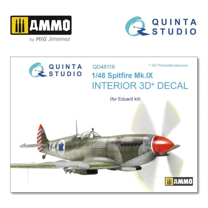 Quinta Studio QD48119 - 1/48 Spitfire Mk.IX 3D - Coloured Interior (for Eduard Kit)