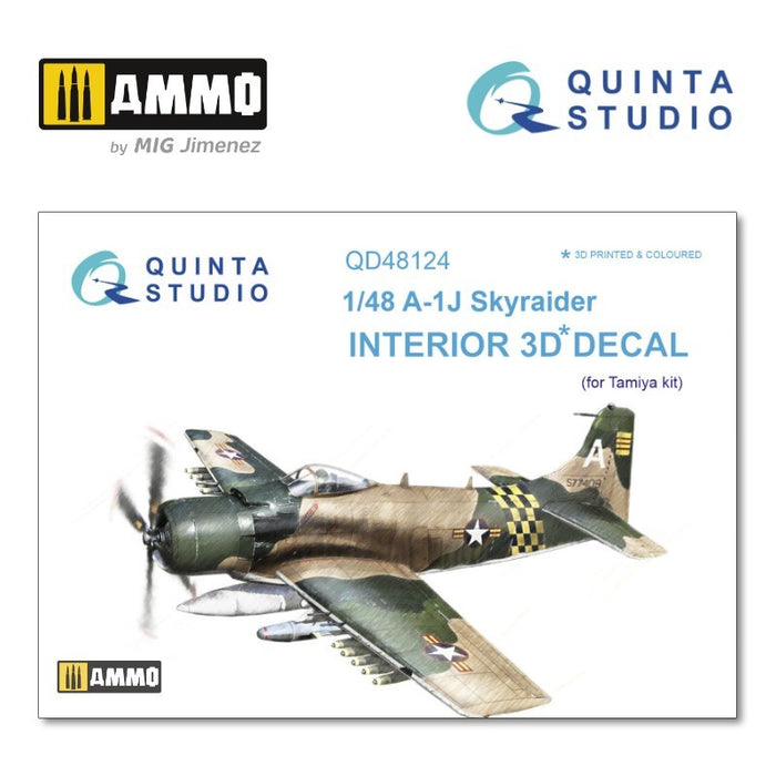 Quinta Studio QD48124 - 1/48 A-1J 3D - Coloured Interior (for Tamiya Kit)