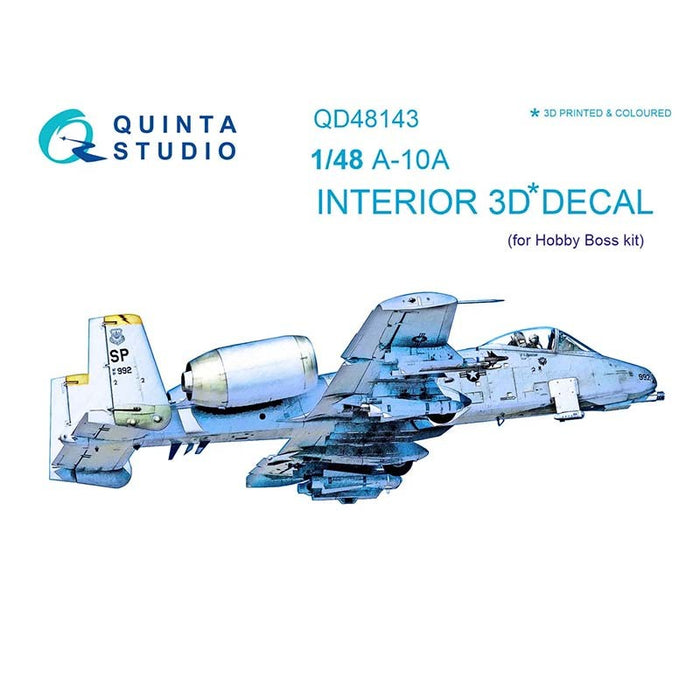 Quinta Studio QD48143 - 1/48 A-10A 3D-Printed & coloured Interior (for Hobby Boss kit)