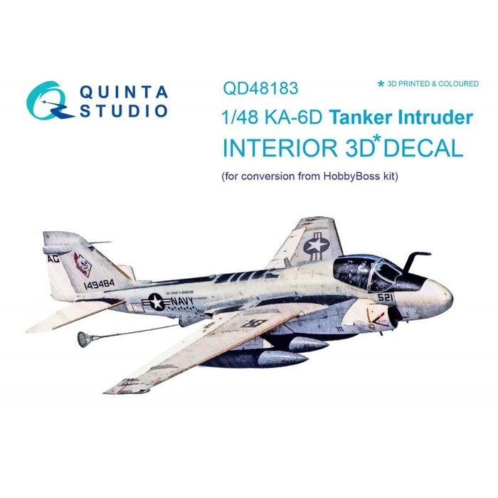 Quinta Studio QD48183 - 1/48 KA-6D Intruder 3D - Coloured Interior (for Conversion from HobbyBoss Kit)