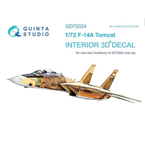 Quinta Studio QD72024 - 1/72 F-14A 3D-Printed & Coloured Interior (for Academy kit)