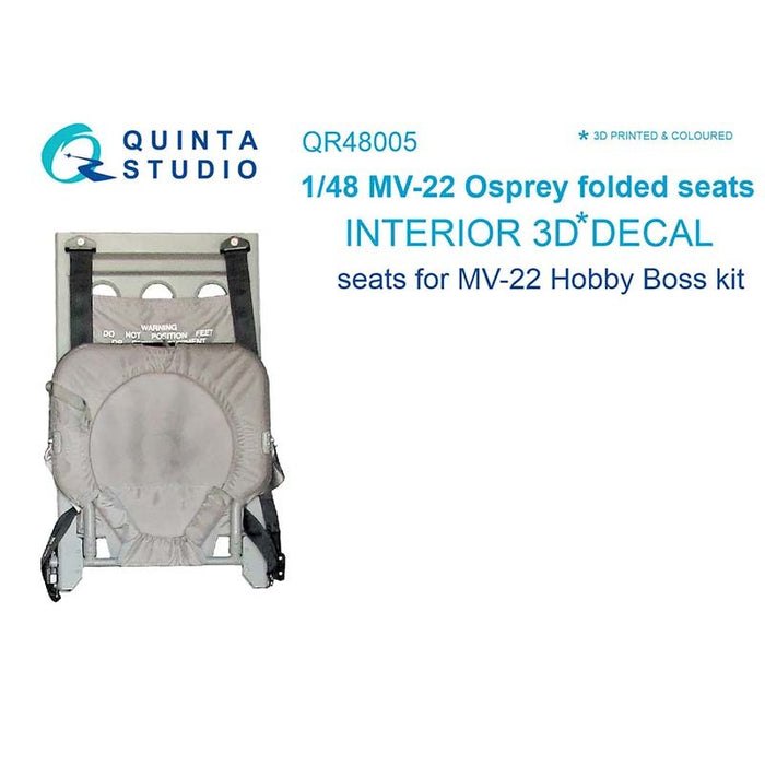 Quinta Studio QR48005 - 1/48 MV-22 Osprey Folded Seats (26 pcs) (for Hobby Boss kit)