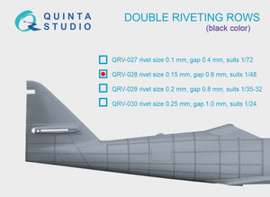 Quinta Studio QRV-025 - 1/32 Double Riveting Rows (White)