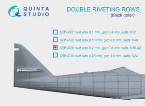 Quinta Studio QRV-029 - 1/32 Double Riveting Rows (Black)