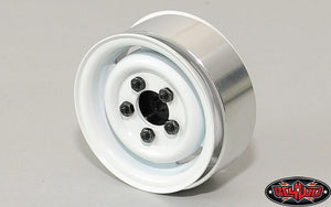 RC4WD - 1.55" Landies Vintage Stamped Steel Beadlock Wheels White (4)