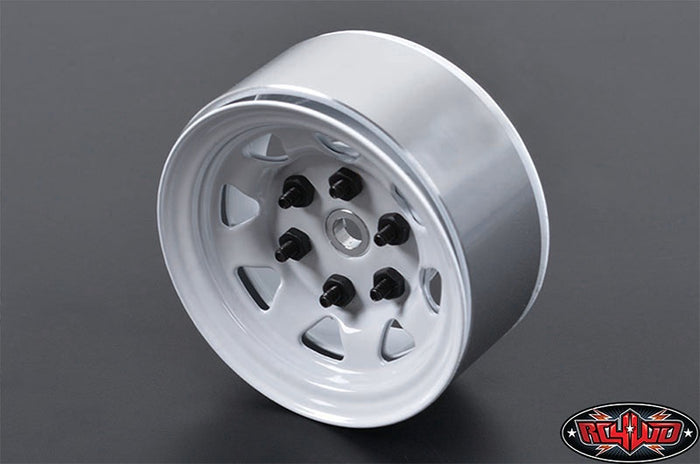 RC4WD - Stamped Steel Single 1.55" Stock White Beadlock Wheel