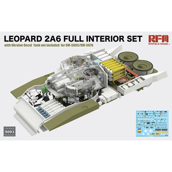 RFM - 1/35  LEOPARD 2A6 Full Interior w/ Ukraine Decal For RFM5065 & RFM5076