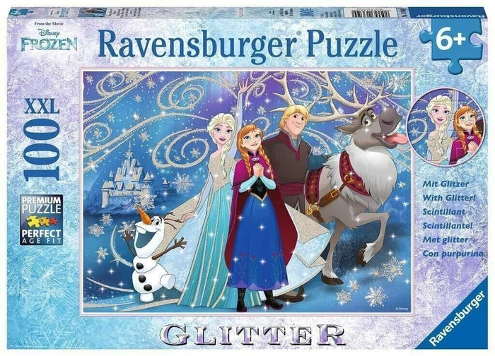 Ravensburger - Disney Frozen Glittery Snow (100pcs) XXL Glitter Puzzle