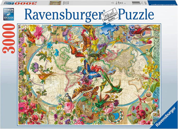 Ravensburger - Fauna & Flora World Map (3000pcs)