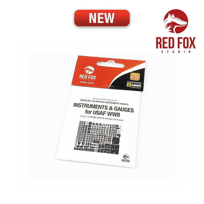 Red Fox Studio 32187 - 1/32 Instruments & gauges set for USAF WWII (Independent)