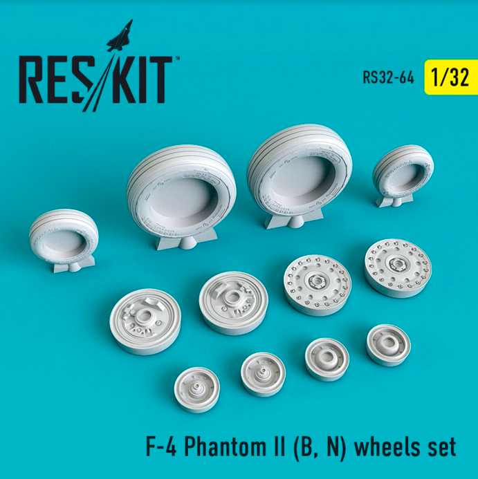 Reskit - 1/32- F-4 Phantom II (B / N) Wheels Set (RS32-0064)