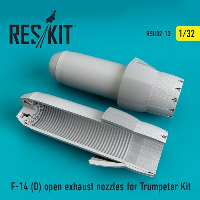 Reskit - 1/32 F-14 (D) Open Exhaust Nozzles for Trumpeter Kit (RSU32-0013)