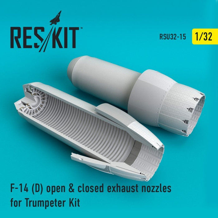 Reskit - 1/32 F-14 (D) open & closed exhaust nozzles for Trumpeter Kit (RSU32-0015)