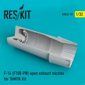 Reskit - 1/32 F-16 (F100-PW) Open Exhaust Nozzles for Tamiya Kit (RSU32-0018)