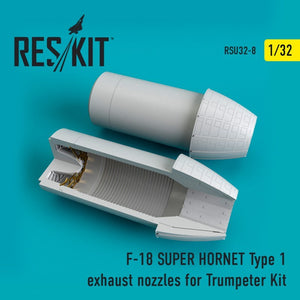 Reskit - 1/32 F-18 (E/G) Super Hornet Type 1 Exhaust Nozzles for Trumpeter Kit (RSU32-0008)