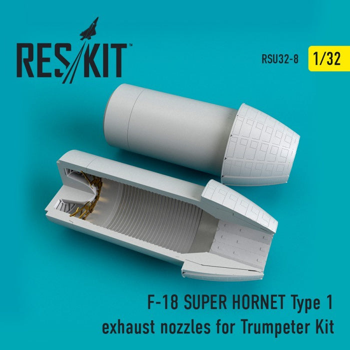 Reskit - 1/32 F-18 (E/G) Super Hornet Type 1 Exhaust Nozzles for Trumpeter Kit (RSU32-0008)