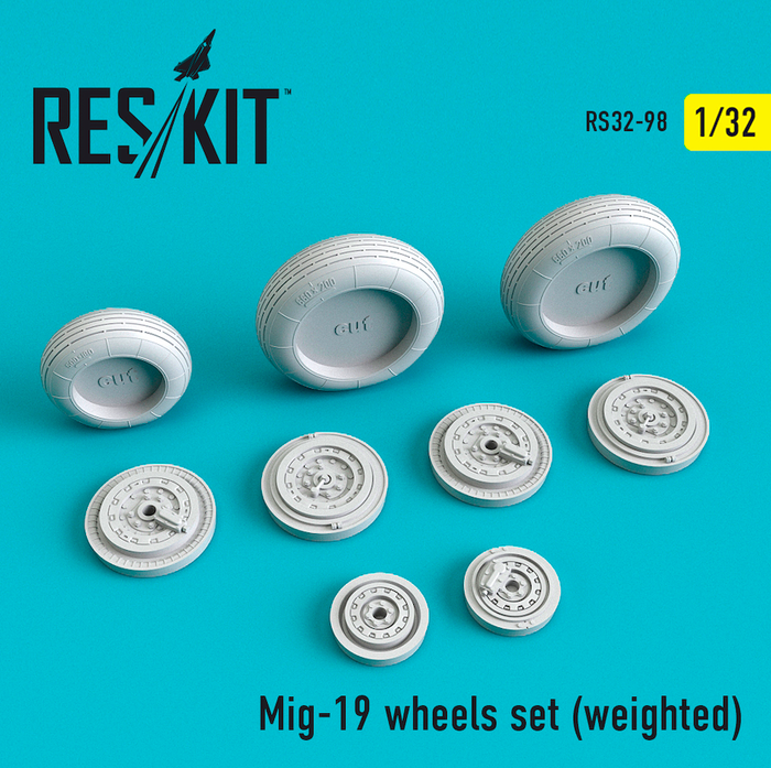 Reskit - 1/32 Mig-19 Wheels Set (Weighted) (RS32-0098)