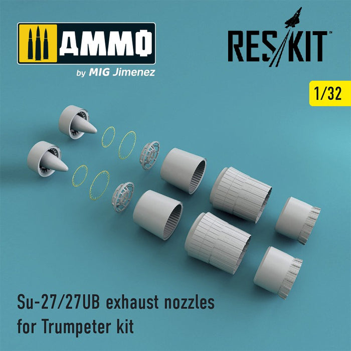 Reskit - 1/32 Su-27/27UB exhaust nozzles for Trumpeter Kit (RSU32-0024)