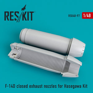 Reskit - 1/48 F-14D Closed Exhaust Nozzles for Hasegawa Kit (RSU48-0097)