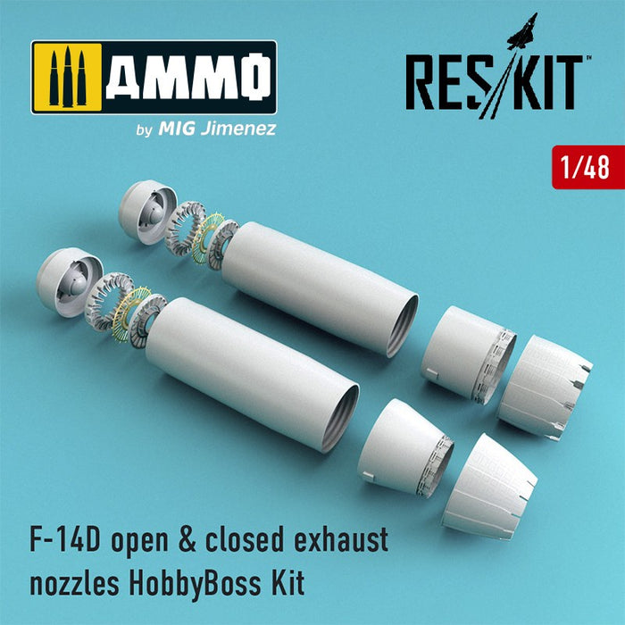 Reskit - 1/48 F-14D Tomcat open & closed exhaust nozzles for HobbyBoss Kit (RSU48-0073)