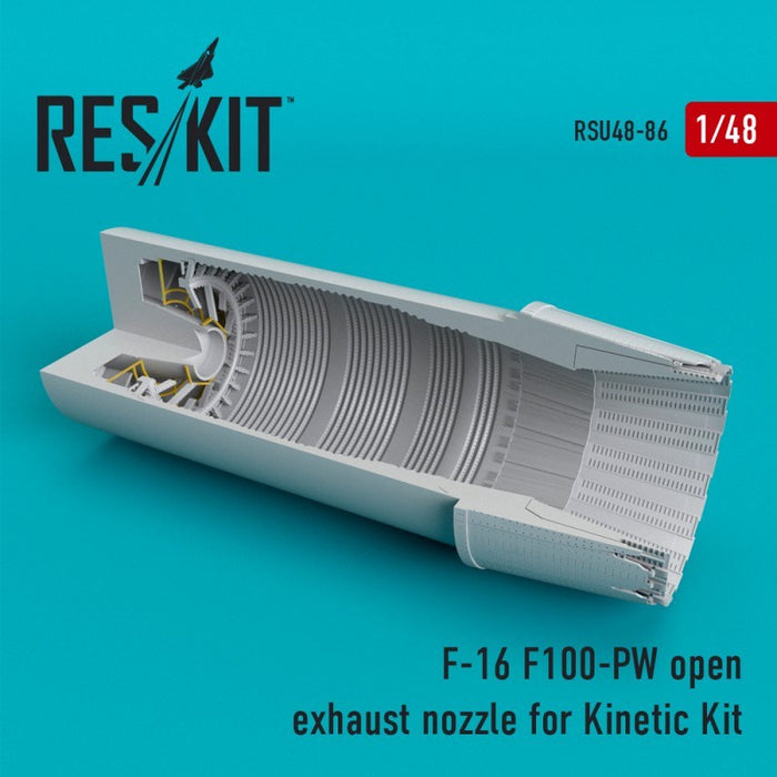 Reskit - 1/48 F-16 (F100-PW) Open Exhaust Nozzles for Kinetic Kit (RSU48-0086)