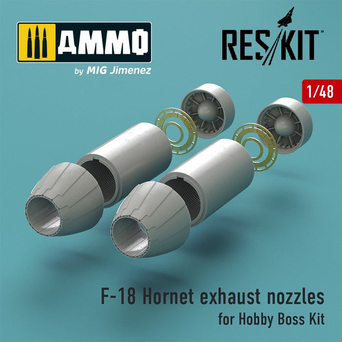 Reskit - 1/48 F-18 Hornet Exhaust Nozzles for Hobby Boss Kit (RSU48-0027)