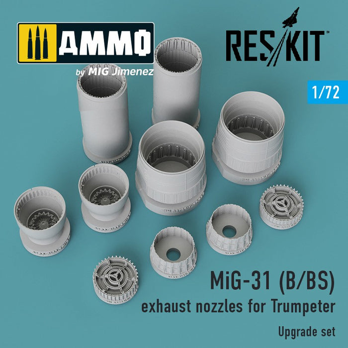 Reskit - 1/72 MiG-31 (B/BS) Exhaust Nozzles for Trumpeter (RSU72-0016)