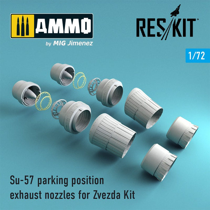 Reskit - 1/72 Su-57 parking position exhaust nozzles for Zvezda Kit (RSU72-0053)