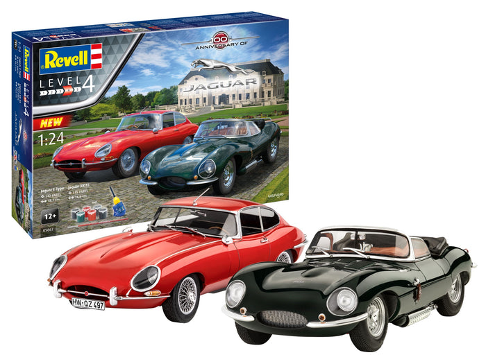 Revell - 1/24 Gift Set Jaguar 100th Anniversary (Model Set Incl. Paint)