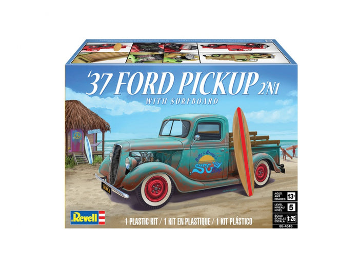 Revell - 1/25 37 Ford Pickup with Surfboard 2N1