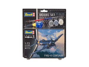 Revell - 1/72 Model Set F4U-4 Corsair (Model Set Incl. Paint)