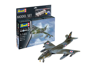 Revell - 1/144 Model Set Hawker Hunter FGA.9 (Model Set Incl. Paint)