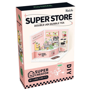 Robotime - Super Store - Double Joy Bubble Tea Store