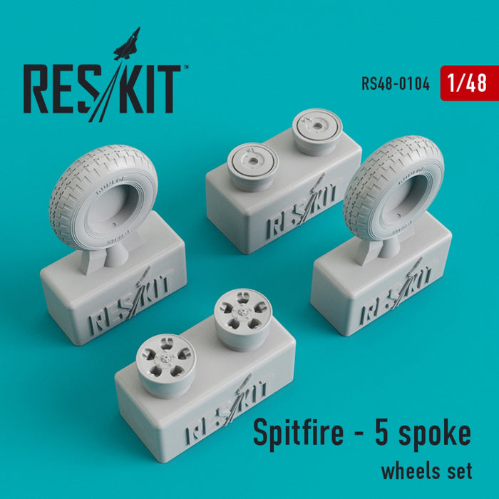 Reskit - 1/48 Spitfire - 5 Spoke Wheels Set (RS48-0104)