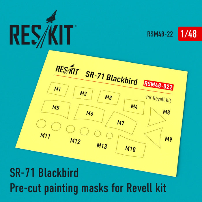 Reskit - 1/48 SR-71 Blackbird Pre-cut Painting Masks (for Revell kit) (RSM48-0022)