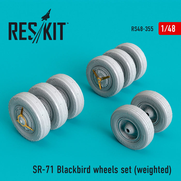Reskit - 1/48 SR-71 "Blackbird" Wheels Set (weighted) (RS48-0355)