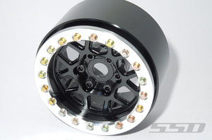 SSD - 1.9" Boxer Beadlock Wheels (Black) (2pcs) front view