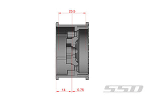 SSD - 1.9" Boxer Beadlock Wheels (Black) (2pcs) sizing