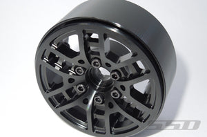 SSD - 1.9" Toycoma Beadlock Wheels (Black) (2pcs) front view