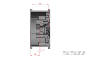 SSD - 1.9" Toycoma Beadlock Wheels (Black) (2pcs) sizing