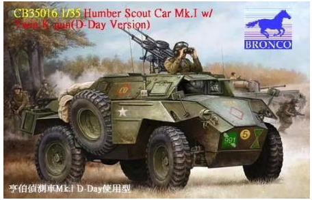 Bronco - 1/35 Humber Scout Car Mk.I w/Twins K-Gun (D-Day Version)
