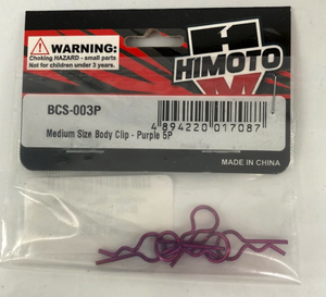 Himoto - Medium Size Body Clip - Purple (5pcs)