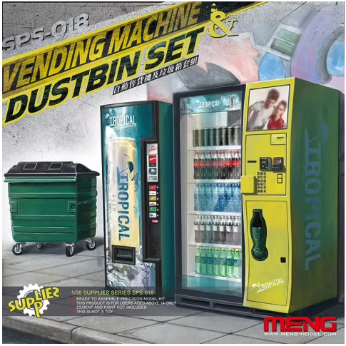 MENG - 1/35 Vending Machine & Dustbin Set