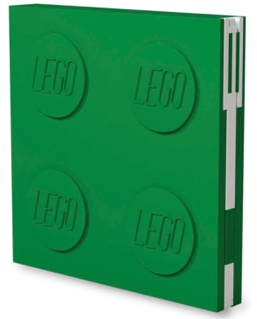 LEGO - 2.0 Locking Notebook w/ Gel Pen - Green